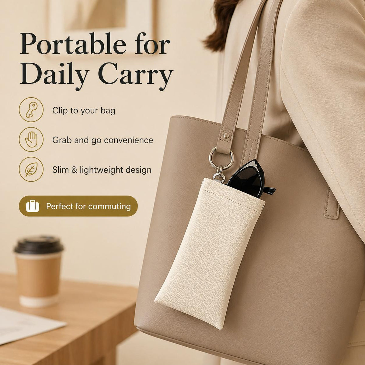 Soft PU Leather Sunglasses Pouch Elastic Opening Eyeglasses Bag