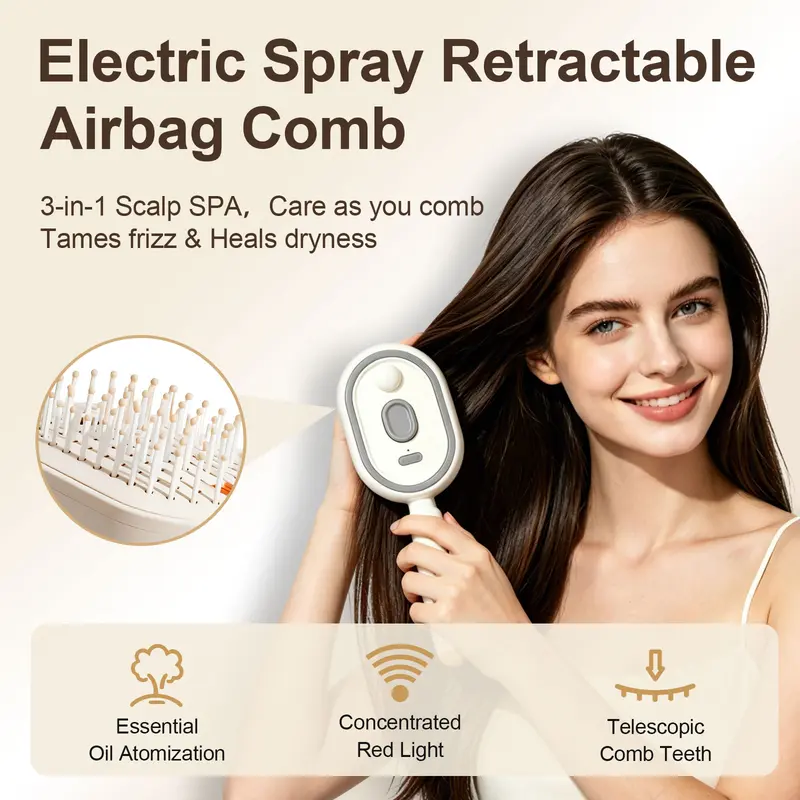 🔥Day Sale 50% OFF🔥Electric Spray Air Cushion Massage Comb