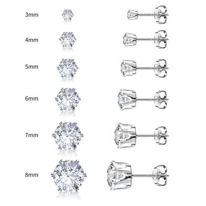 Classic Stud Earrings Set Lightweight Hypoallergenic Everyday Shine Confidence