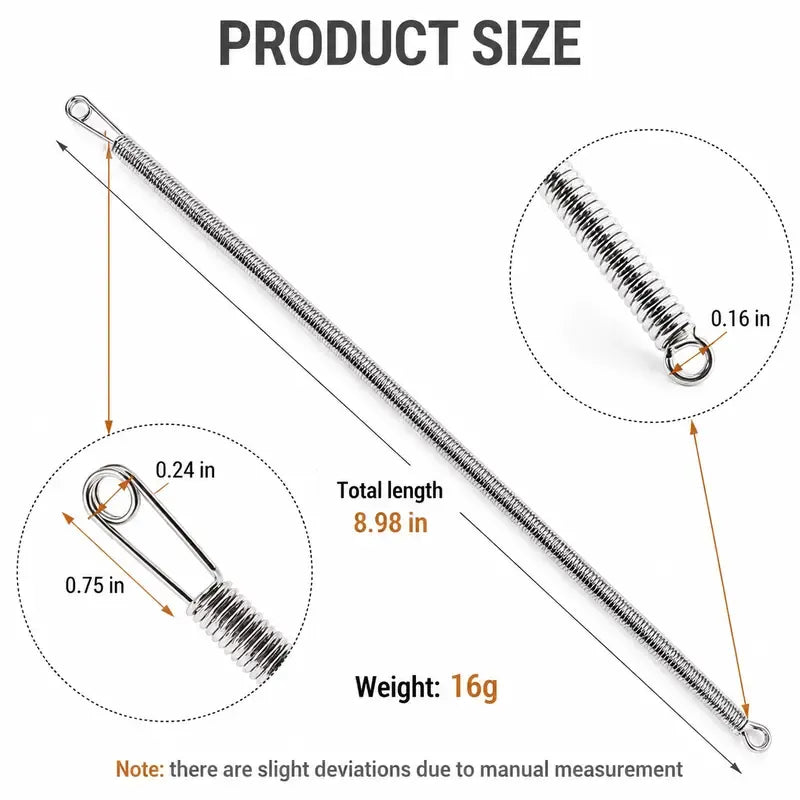 🔥49% OFF 2Pcs Flexible Drawstring Threading Tool 🧵 Bendable Metal Spring Threader for Hoodies Pants Shoelaces