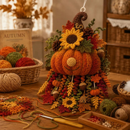 🎃Halloween Early Bird Special Sale 49% OFF-🧶 DIY Seasonal 3D Crochet Door Hanger Kit Collection | ⏳Coordinated Yarn, Filling, Accessories & Step-by-Step Instructions Included 💕