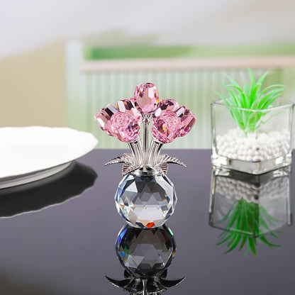 🔥Hot Sale 49% OFF💖💎Crystal Colorful Rose Flower Vase