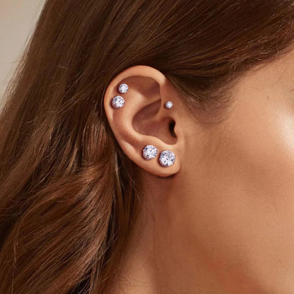 Classic Stud Earrings Set Lightweight Hypoallergenic Everyday Shine Confidence