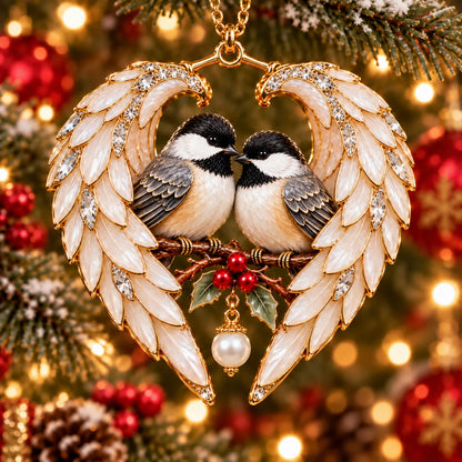 ❤️2026 Angel Wing Heart Christmas Ornaments