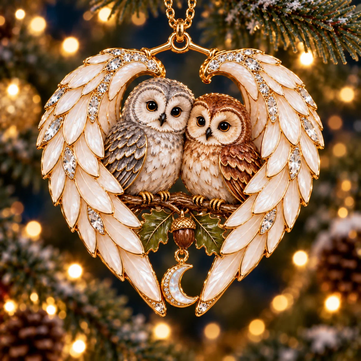 ❤️2026 Angel Wing Heart Christmas Ornaments