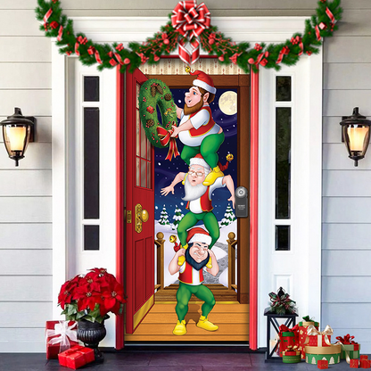 🎄🎅 Christmas Door Cover – Instant Holiday Cheer!