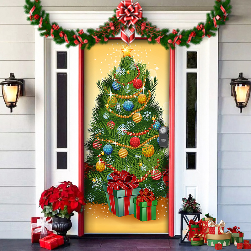 🎄🎅 Christmas Door Cover – Instant Holiday Cheer!