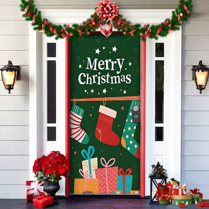 🎄🎅 Christmas Door Cover – Instant Holiday Cheer!