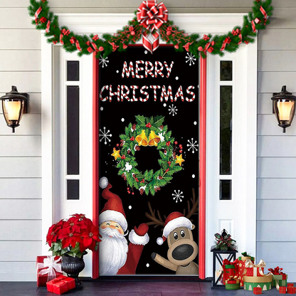 🎄🎅 Christmas Door Cover – Instant Holiday Cheer!
