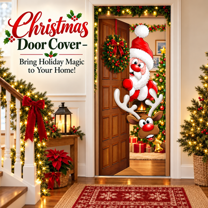 🎄🎅 Christmas Door Cover – Instant Holiday Cheer!