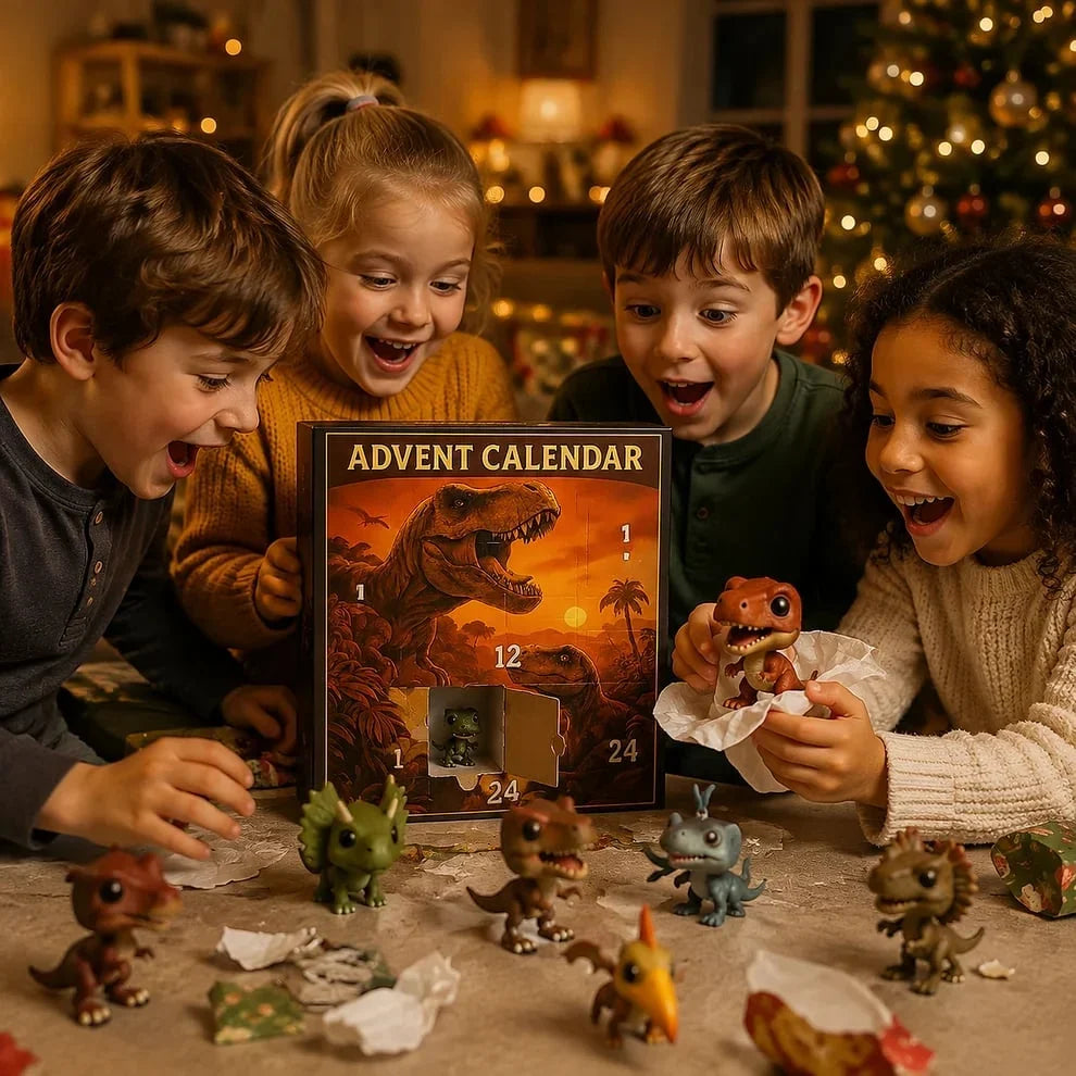 ⭐🦖Dinosaur Advent Calendar, 24‑Day Christmas Countdown Calendar