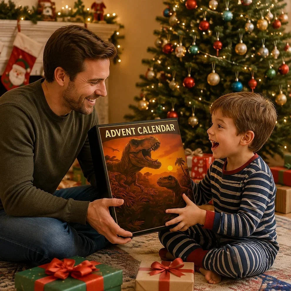 ⭐🦖Dinosaur Advent Calendar, 24‑Day Christmas Countdown Calendar