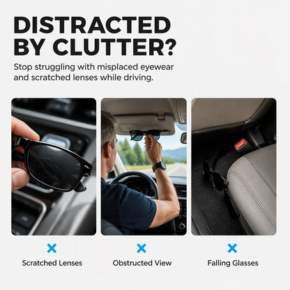🕶️Car Sunglasses Holder Double Clip Eyeglasses Mount and Ticket Card Clip