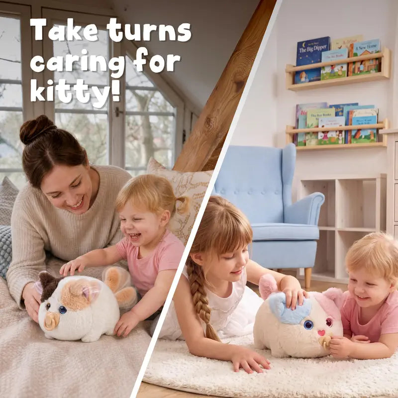 Interactive Fluffy Cat Plush Toy