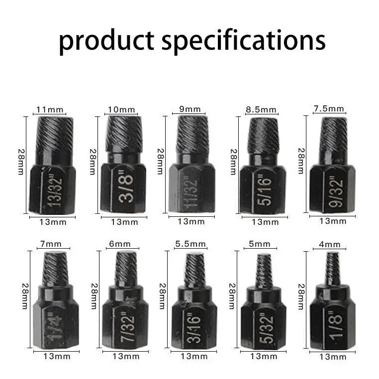 🔩 10Pcs Broken Head Screw Hexagon Socket Bolt Removal Tool